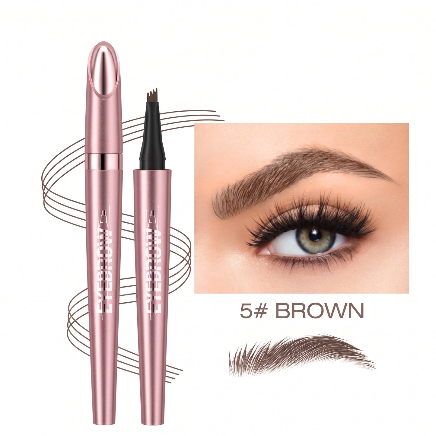✨Waterproof Micro-Fork Eyebrow Pencil, Long-Lasting Brow Pen