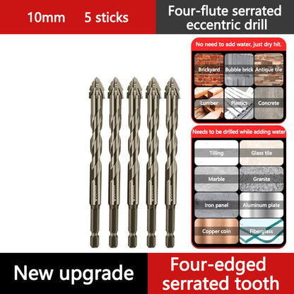 🔥2026 Hot Sale🔥High-Strength 4-Flute Serrated Eccentric Drill Bit Kit