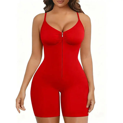 SHAPERX Zip-Up Tummy Control Bodysuit for Women, Breathable Mesh Shaping Shapewear