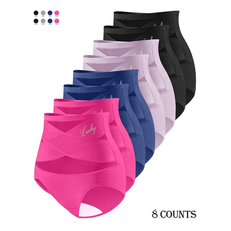 🌸✨Plus-Size High-Waist Cross Tummy Control Panties