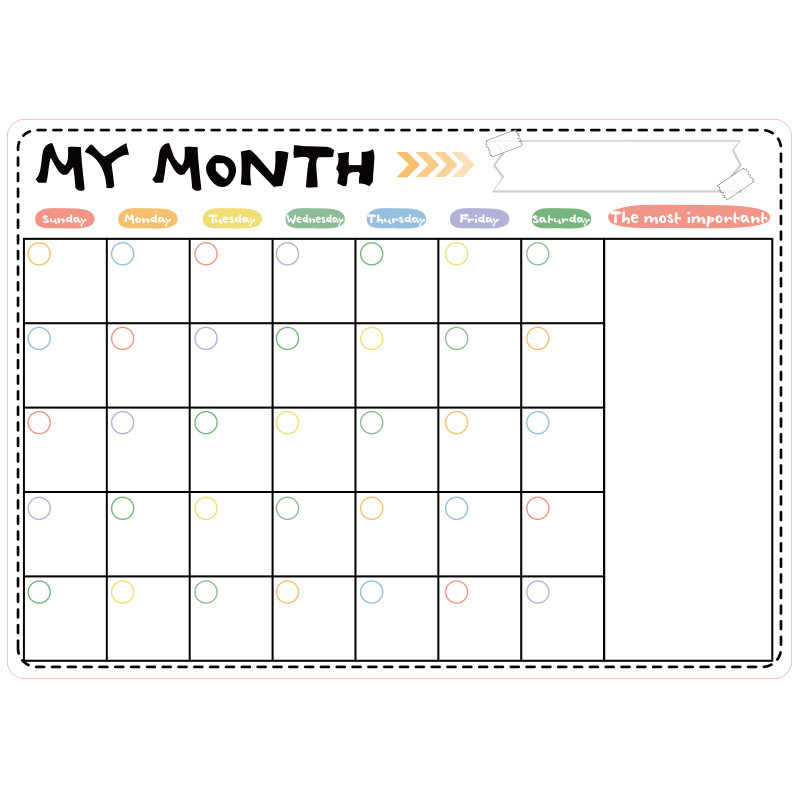 🌈Magnetic Calendar Board with Erasable Markers
