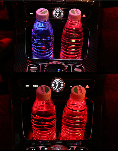 LED illuminated car coasters (customizable with car logos)