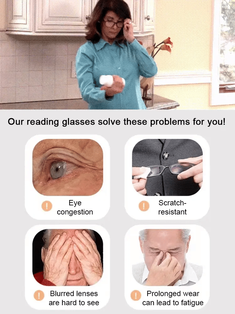 🎁50% Off🔥Ultra Light Anti Blue Presbyopic Glasses-👓Intelligent Zoom 100°-500° (Auto Recognition)