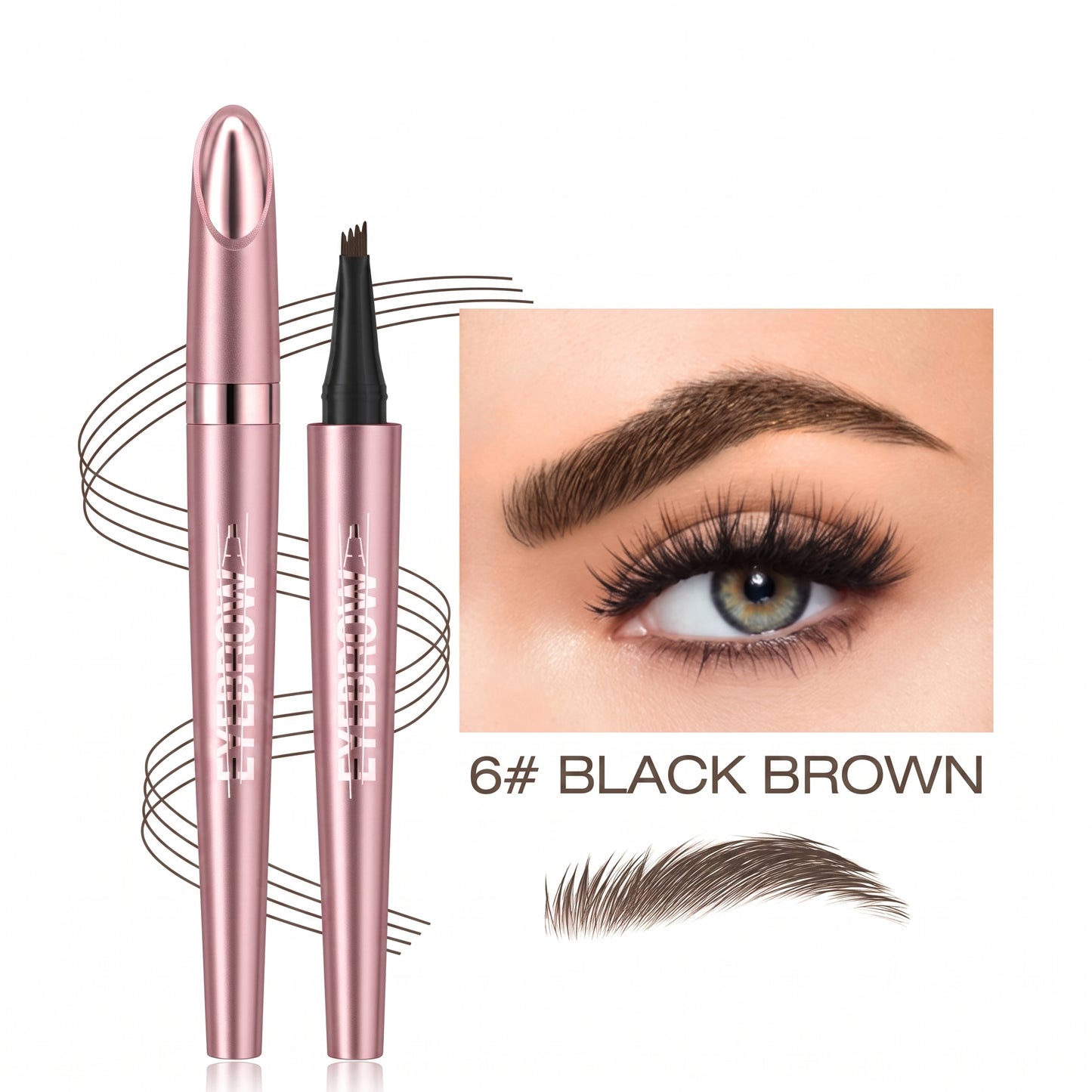 ✨Waterproof Micro-Fork Eyebrow Pencil, Long-Lasting Brow Pen
