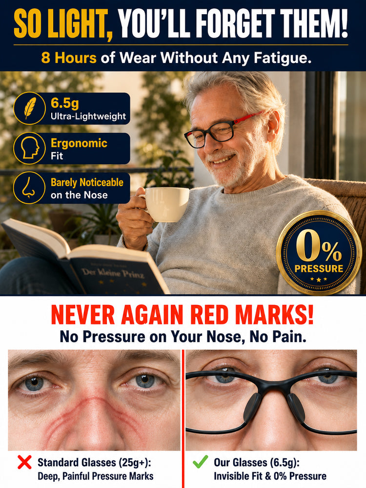 Multifocal Ultra-Light Sports Reading Glasses for Day and Night Use
