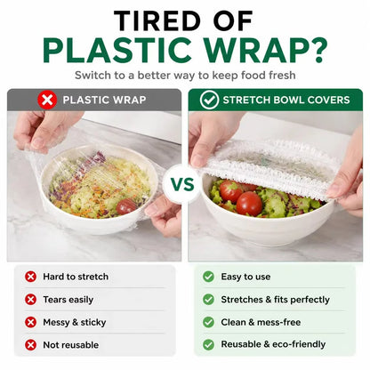 ⏰Limited-time offer: Buy 3 get 2 free! 🥗Food-grade disposable plastic wrap(1 pack of 100)