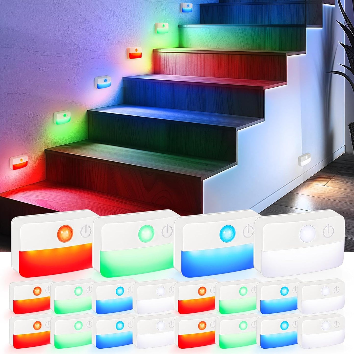 Stick-On Motion Night Light — Battery Powered, Works Anywhere
