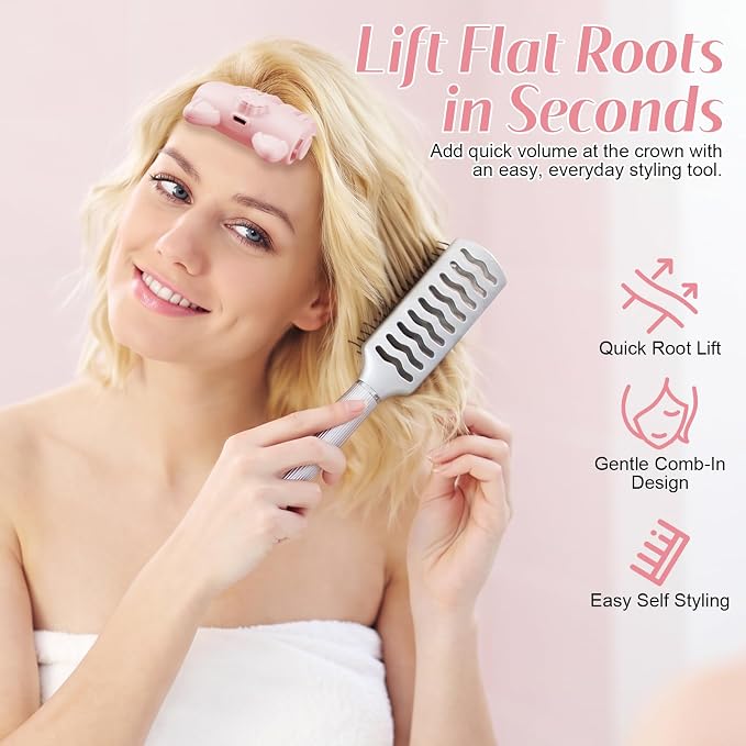 🔥50% OFF🔥Wireless Heated Volumizing Root Lift Clip - Salon Crown Volume Styling Tool for Fine Flat Hair