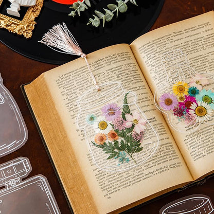 🎁🌸Transparent DriedFlower Bookmarks-DIY Bookmarks
