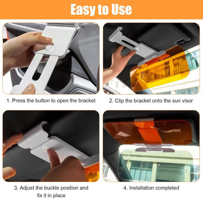 🥇Professional-grade🥇✅Adjustable Anti-Glare Car Sun Visor – High-Definition, Blue-Light-Blocking Driving Visor for Day and Night Use 🚗