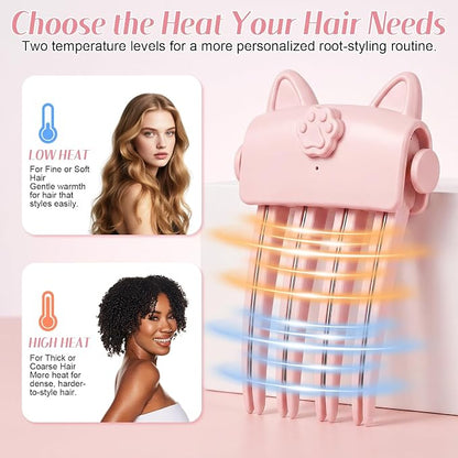 🔥50% OFF🔥Wireless Heated Volumizing Root Lift Clip - Salon Crown Volume Styling Tool for Fine Flat Hair