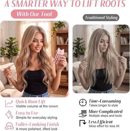 🔥50% OFF🔥Wireless Heated Volumizing Root Lift Clip - Salon Crown Volume Styling Tool for Fine Flat Hair