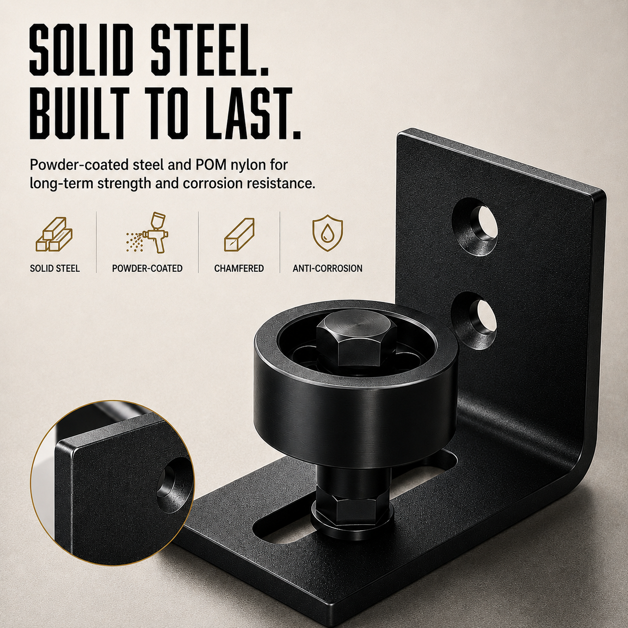 🔥 LIMITED-TIME50% OFF 🚪 Heavy Duty Wall Mounted Floor Guide Stop Barn Door Wobble – Adjustable Floor Guide for Smooth, Stable Sliding