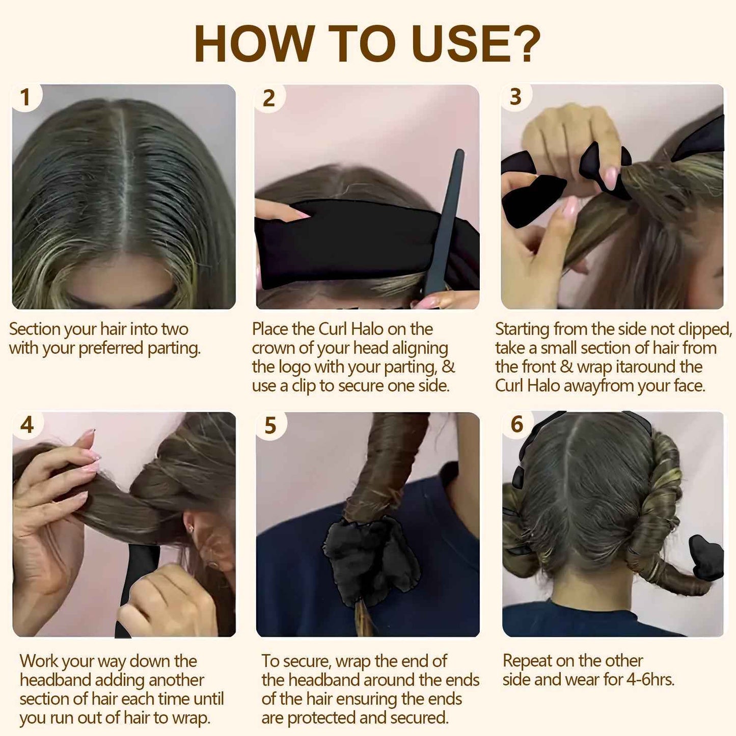 ✨ Heatless Hair Curler – Wake Up to Soft, Natural Curls Overnight 🌙