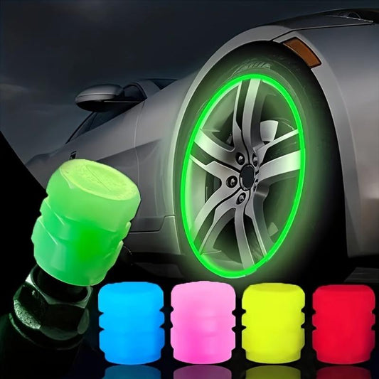 🚗Glow-in-the-Dark Tire Caps 💡