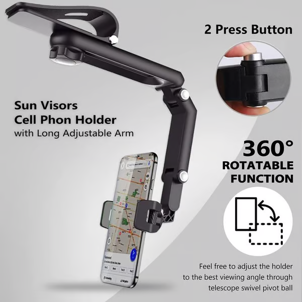 📢📢50%  OFF !! ⏰ Rotatable and Retractable Car Phone Holder