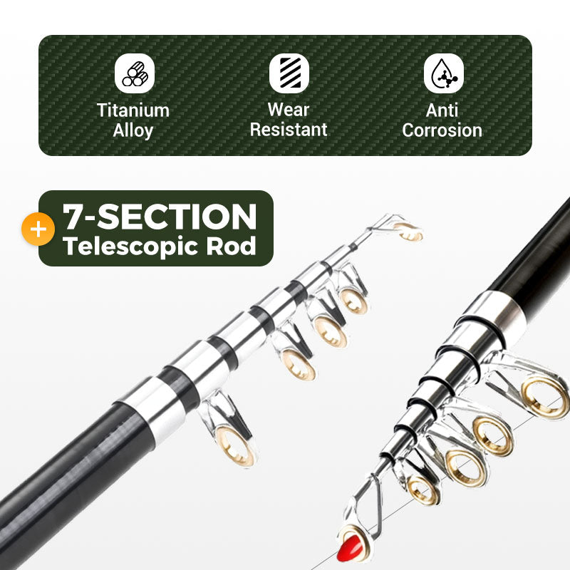 🔥Foldable Fishing Rod Double rocker arm sea rod