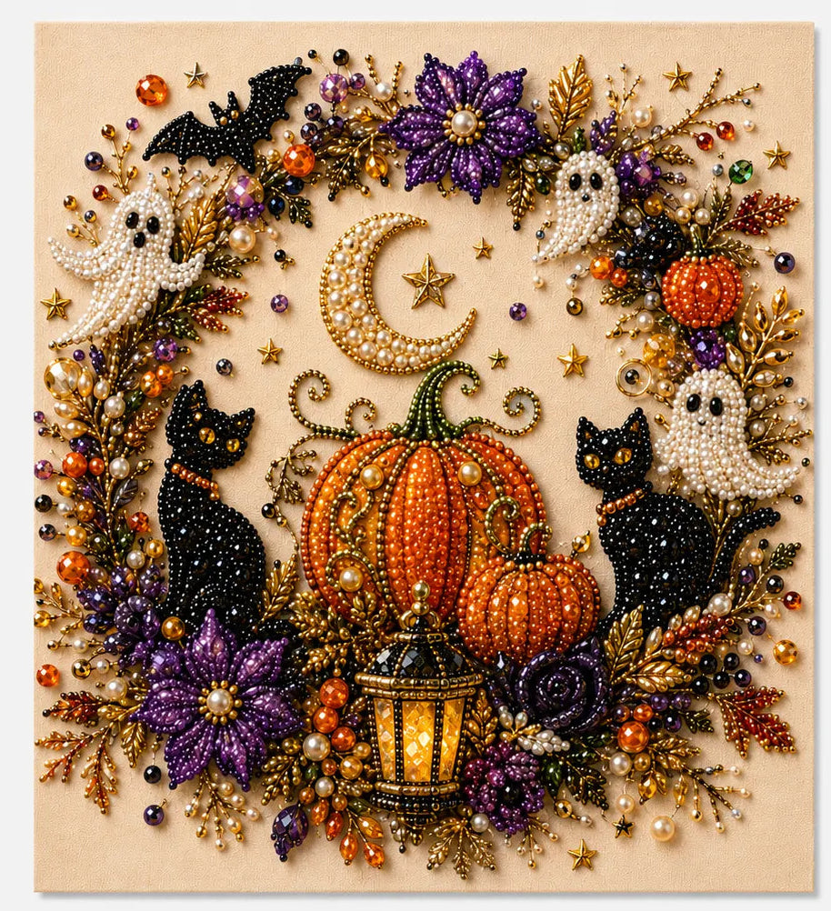 🔥Last Day 49% OFF - 👻✨Halloween Ghost Pearl Art DIY Kit