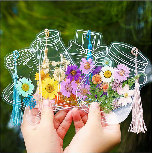 🎁🌸Transparent DriedFlower Bookmarks-DIY Bookmarks