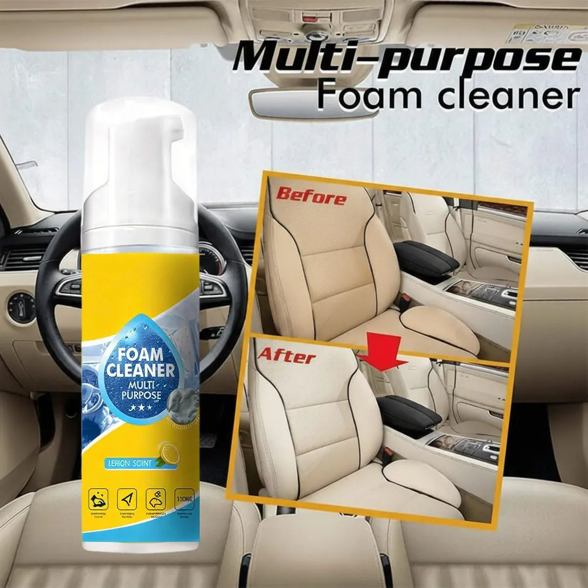 Enzyme-Powered Multi-Surface Foam Cleaner – Deep Clean Stains, Grease & Odors Fast
