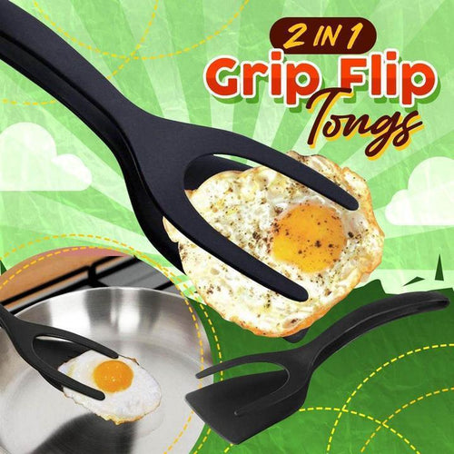 🌞Summer Hot Price Only Today-2 In 1 Grip Flip Tongs