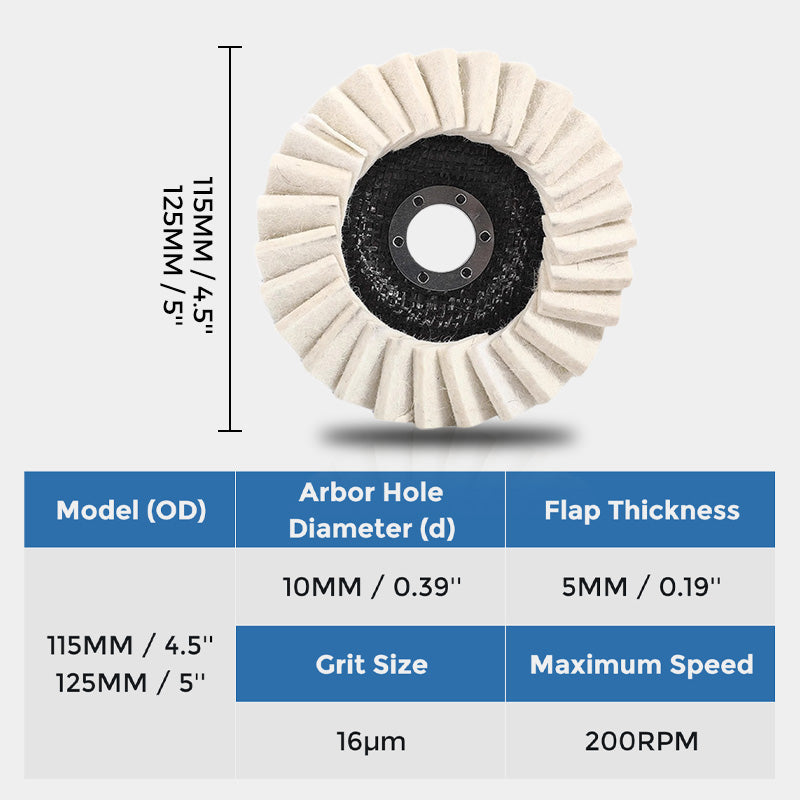 🔥LAST DAY -50% OFF🔥✨ Achieve A Mirror Finish –Wool Felt Flap Polishing Disc
