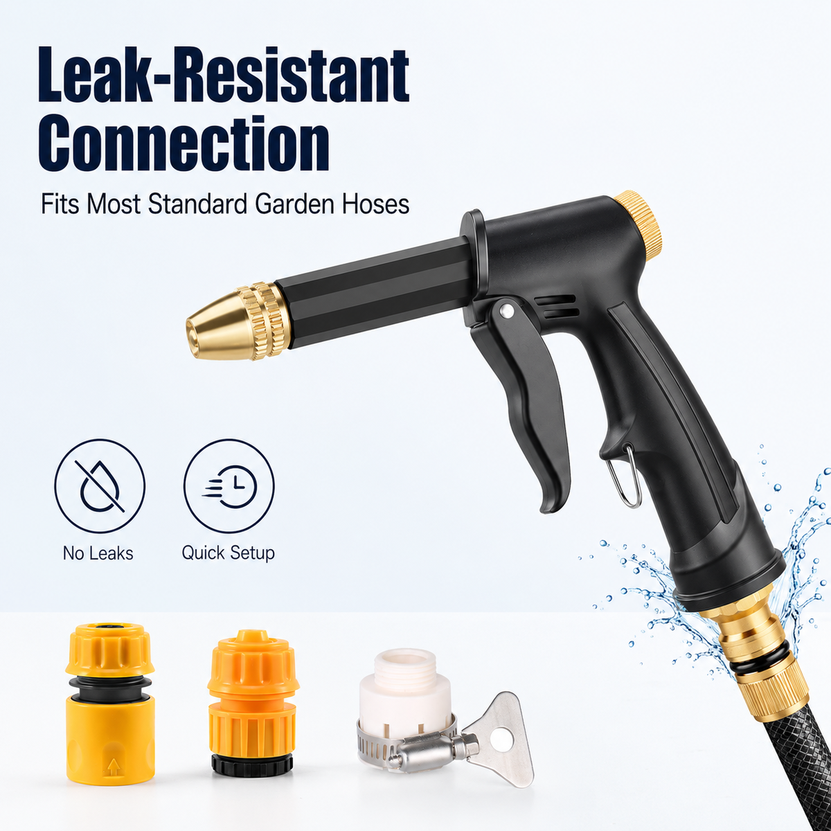 💕🚿 High-Pressure Hose Spray Gun for Car Wash & Outdoor Cleaning