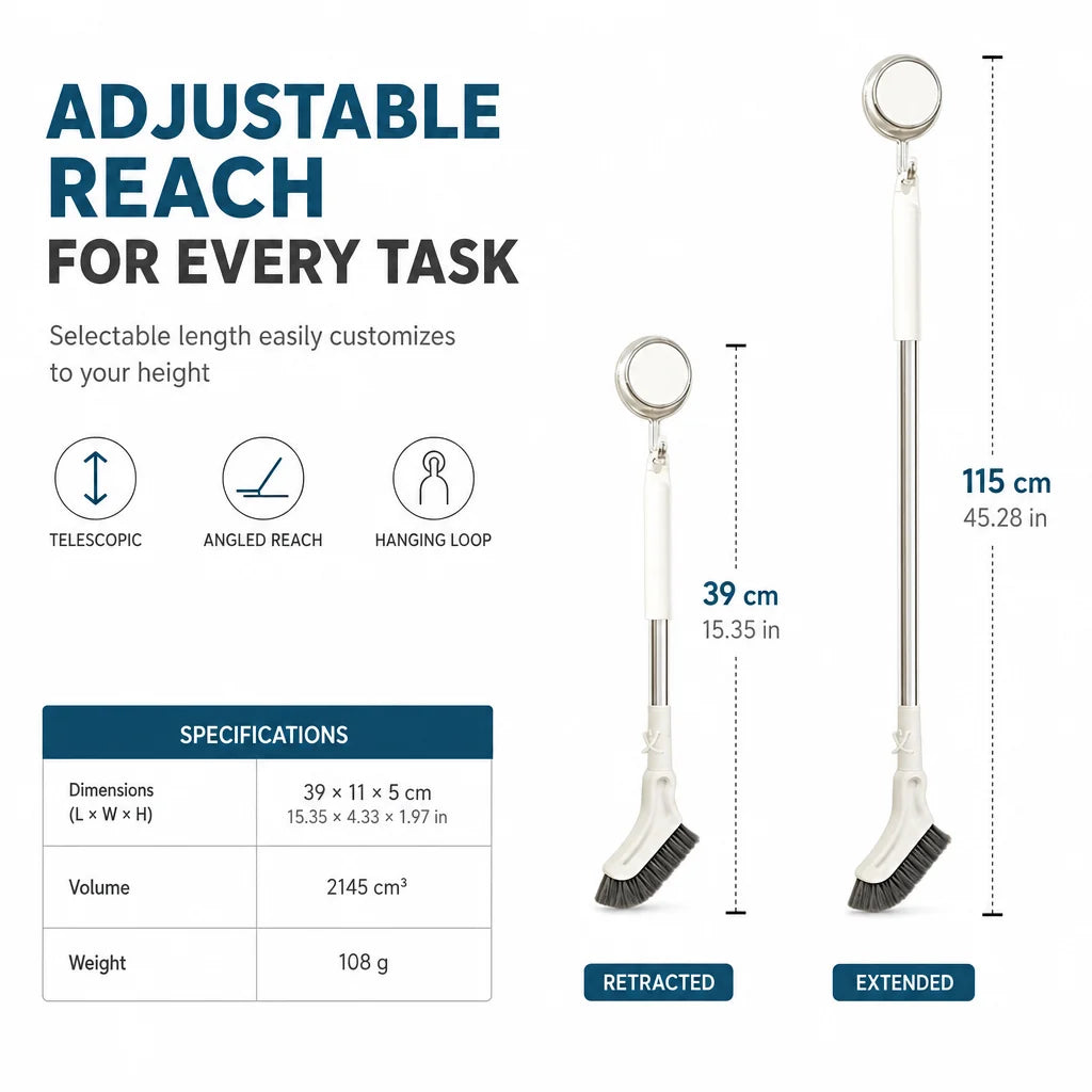 📢📢 Buy 1 Get 1 Free for the first 50 customers! ⏰ Multifunctional Extendable Long-Handle Floor Brush