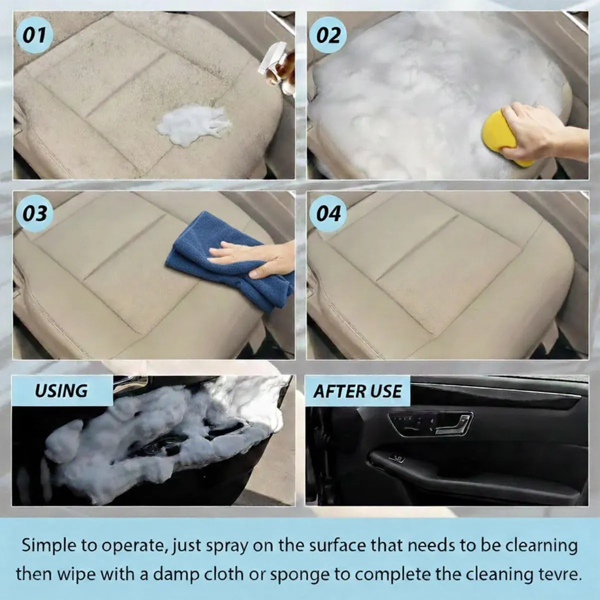 Enzyme-Powered Multi-Surface Foam Cleaner – Deep Clean Stains, Grease & Odors Fast