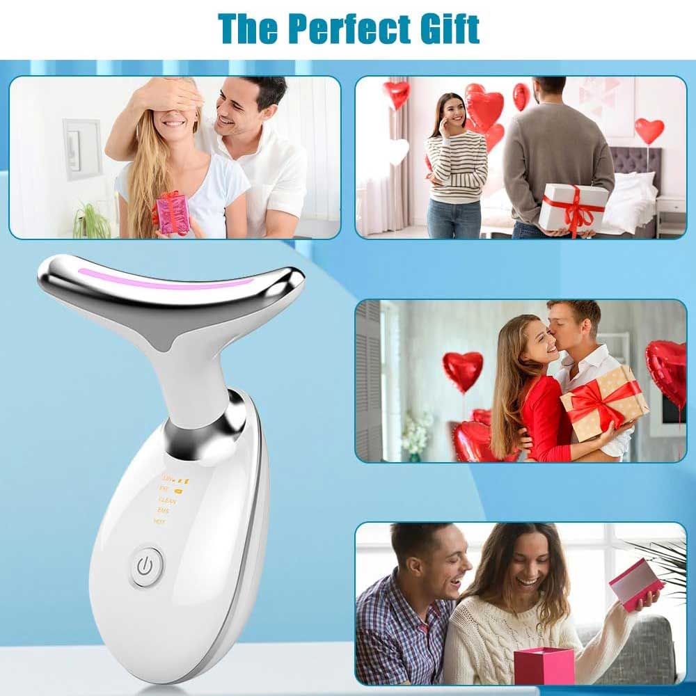 ✨ LED Face & Neck Massager – Sculpt, Lift & Glow