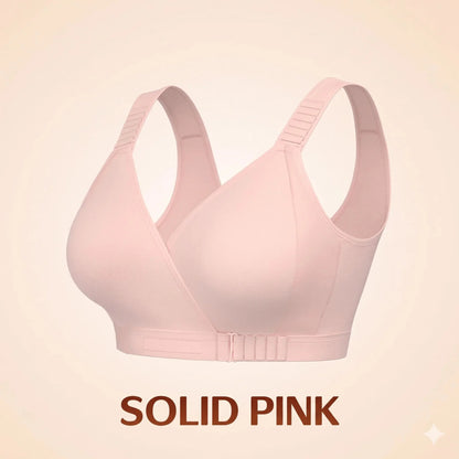 Front-Wrap Comfort Bra — Solid & Lace