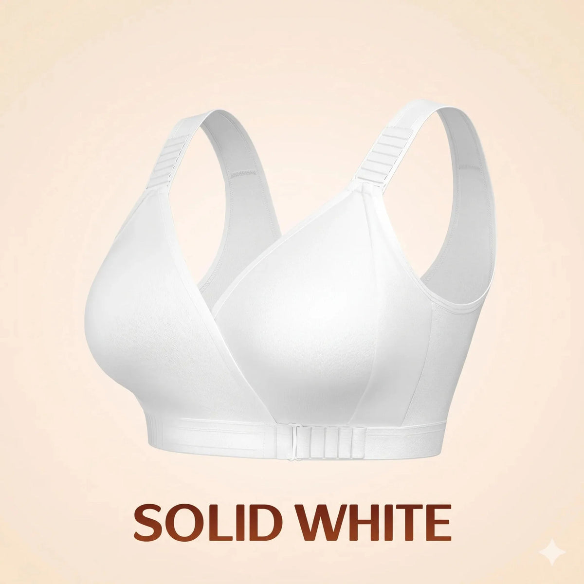 Front-Wrap Comfort Bra — Solid & Lace