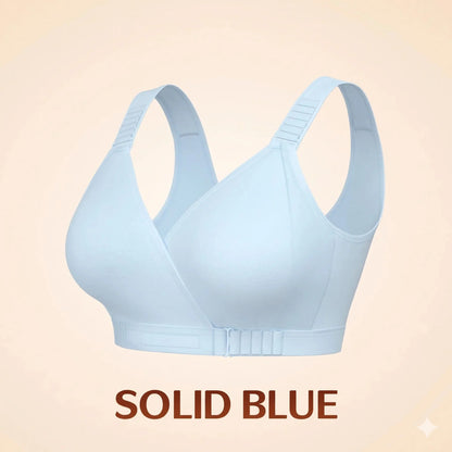 Front-Wrap Comfort Bra — Solid & Lace