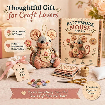 🎁Hot sale🧵Handcrafted Vintage Mouse Plush Sewing Kit