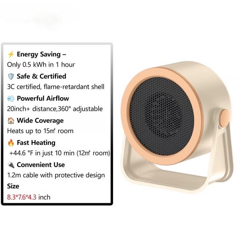 ♨️LAST DAY SALE 50% OFF!!⚡50K+ SOLD!❄️2026 Portable Instant-Heat Heater – Outdoor & Desktop Mini Radiator~~