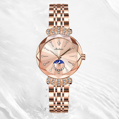 🎀Christmas gifts🎀Fashionable Diamond Moon Star Watch for Women