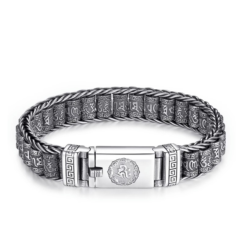 💎 50 % RABATT! 💎 Tibetisches Gebetsmühlen-Armband – 925er Sterlingsilber, Glücksbringer & Valentinstagsgeschenk