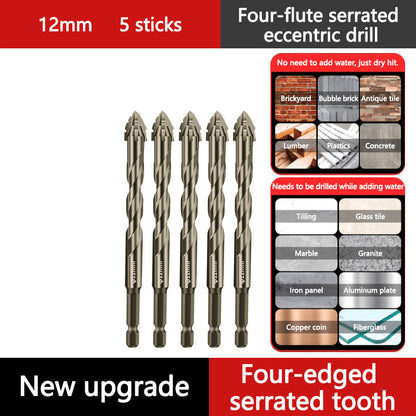 🔥2026 Hot Sale🔥High-Strength 4-Flute Serrated Eccentric Drill Bit Kit