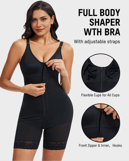 Tummy Control Butt Lifter Shaper with Zipper Crotch Fajas Colombianas