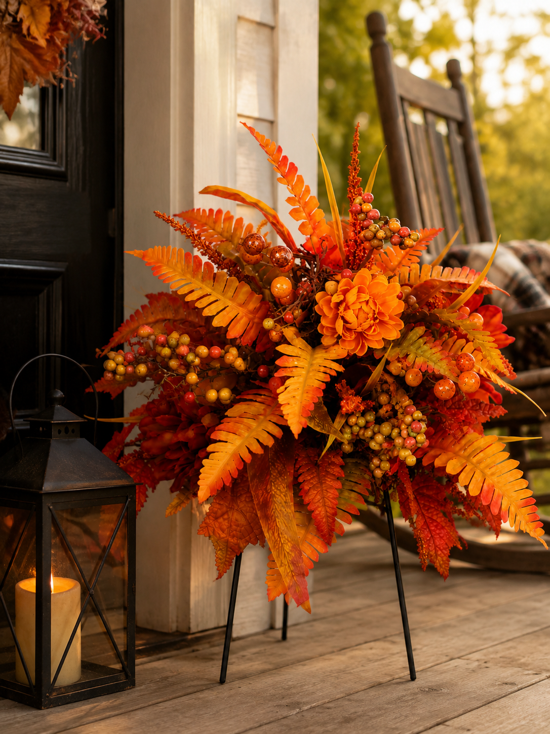 🔥Autumn Sale - 50% Off🍂Autumn Harvest Floral Garden Stake Arrangement