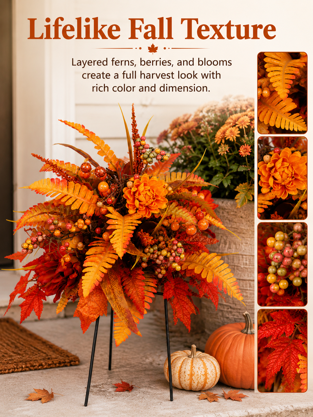 🔥Autumn Sale - 50% Off🍂Autumn Harvest Floral Garden Stake Arrangement