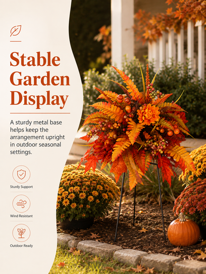 🔥Autumn Sale - 50% Off🍂Autumn Harvest Floral Garden Stake Arrangement