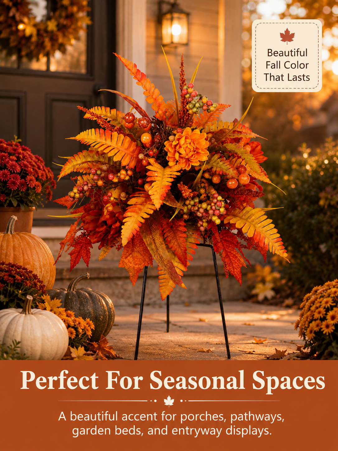 🔥Autumn Sale - 50% Off🍂Autumn Harvest Floral Garden Stake Arrangement