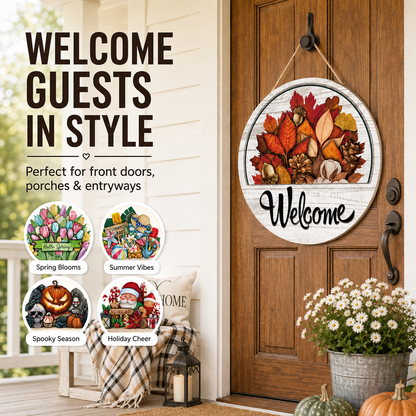 🔥 LIMITED-TIME 50% OFF — 12 Pcs Interchangeable Welcome Sign for Front Door