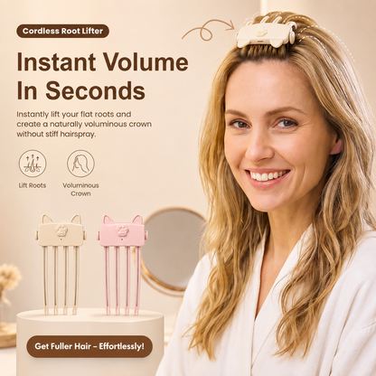🔥50% OFF🔥Wireless Heated Volumizing Root Lift Clip - Salon Crown Volume Styling Tool for Fine Flat Hair