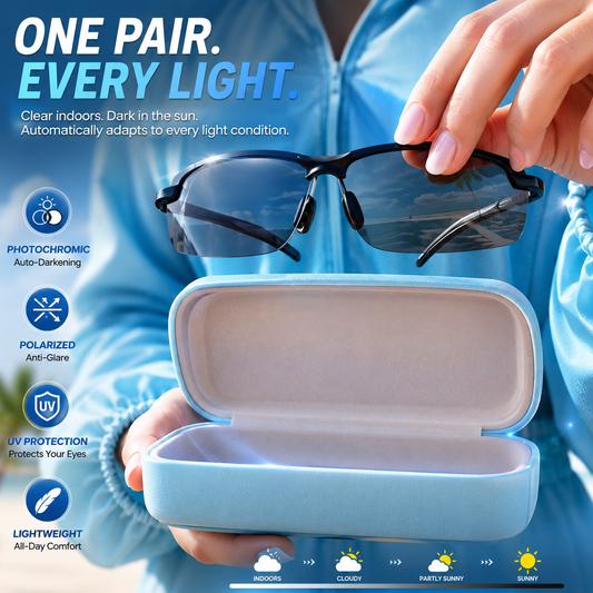 🔥HOT SALE🔥🕶Photochromic Sunglasses with Anti-glare Polarized Lens