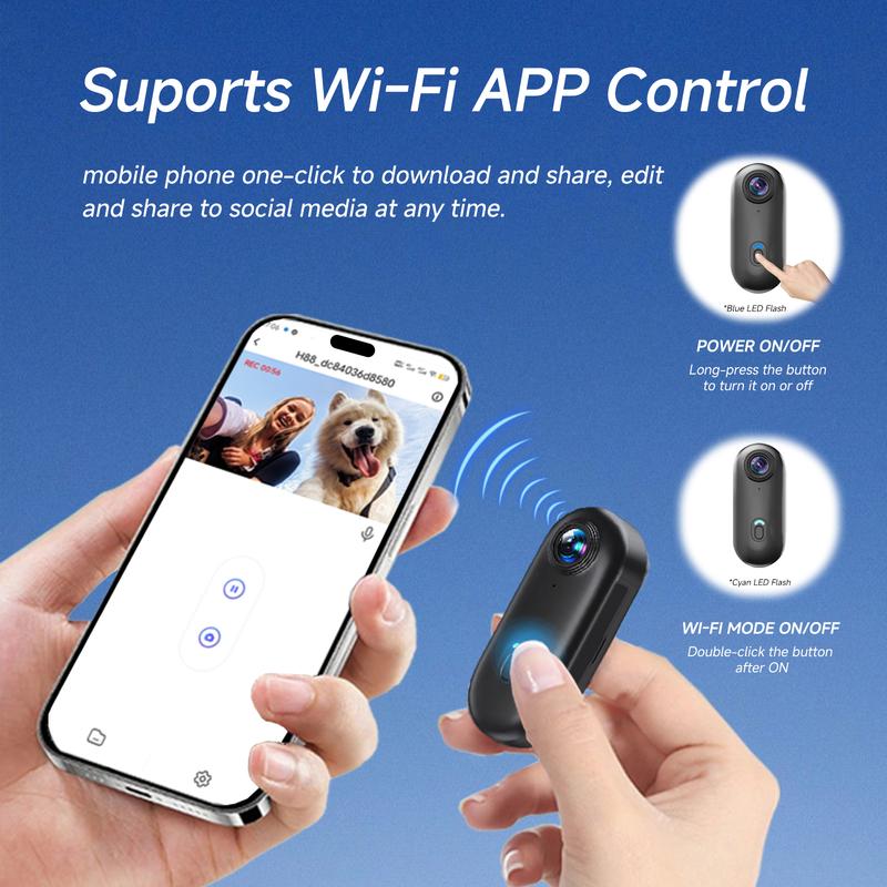 NUISK Tiny Thumb Camera: 128GB, 4K POV Video, Magnetic Mount