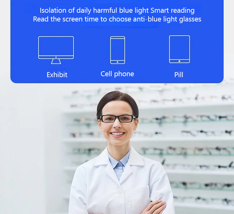 🔥Hot Sale🔥Metal Frameless Highgrade Reading Glasses👓️Blocks Blue Light, Radiation, and ultraviolet rays, Relieves Eye Fatigue