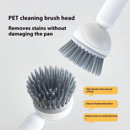 6-in-1 Soap Dispensing Dish Brush – Leak-Proof, Adjustable Angle & Wall-Mounted for Sinks, Pots & Pans