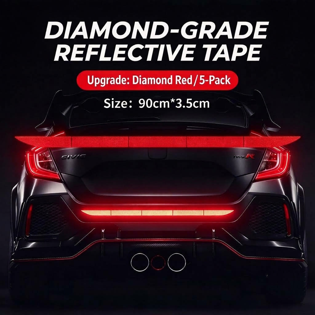 🔥Limited-time 50% off-Reflective Car Sticker Strips for Trunk & Rear Bumper